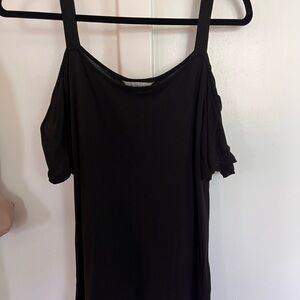 Black Cold Shoulder Women's Top